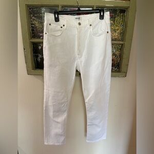 AGOLDE Riley Crop White Pants